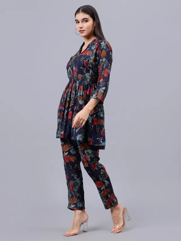 Blue_Printed_Modal_Top_and_pant_co-ords_set