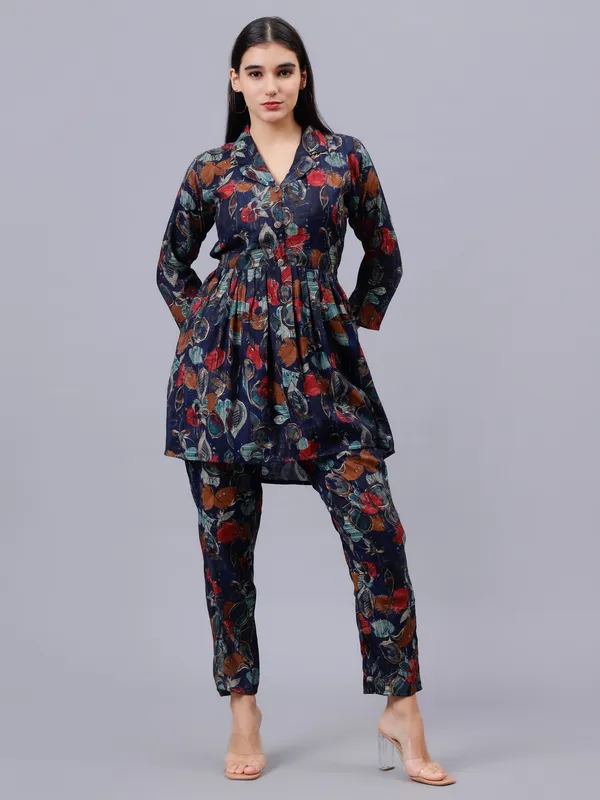 Blue_Printed_Modal_Top_and_pant_co-ords_set