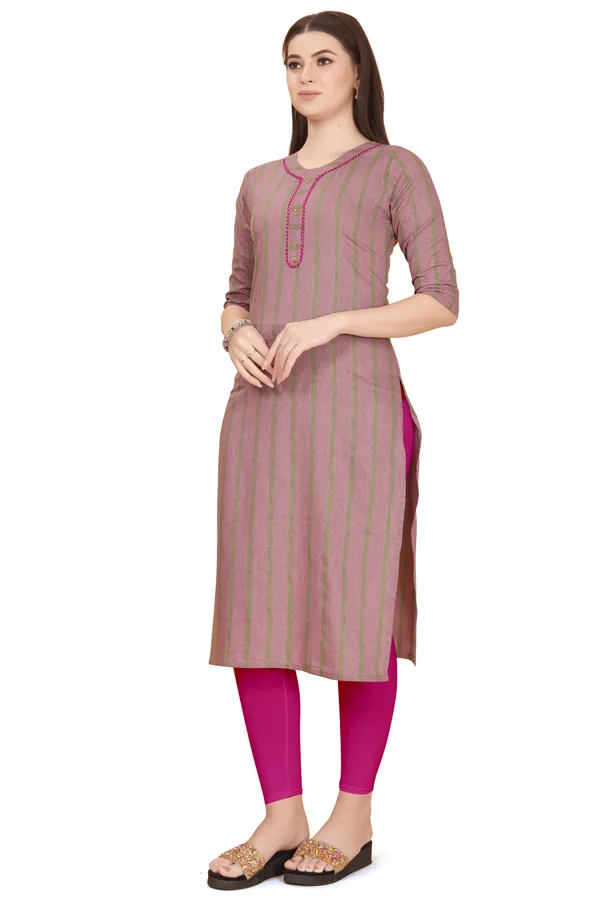 Purple_Cotton_Blend_Striped_Straight_Kurta