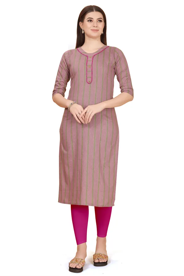 Purple_Cotton_Blend_Striped_Straight_Kurta