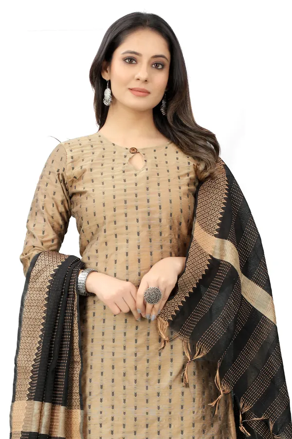 Gold_Party_Wear_&_Casual_Kurta_Pant_Dupatta_Set