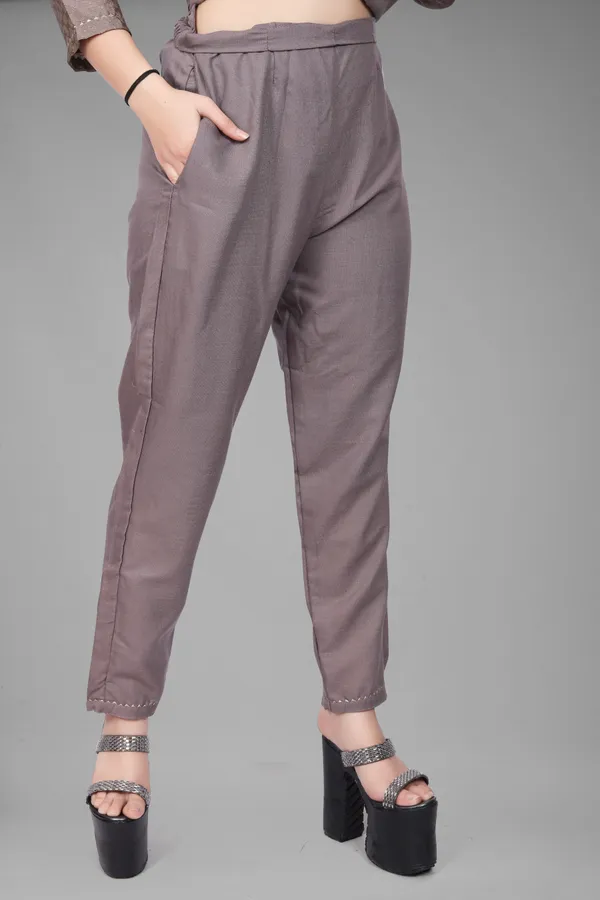 Brown_Cotton_silk_Woven_Kurta_Pant__Set