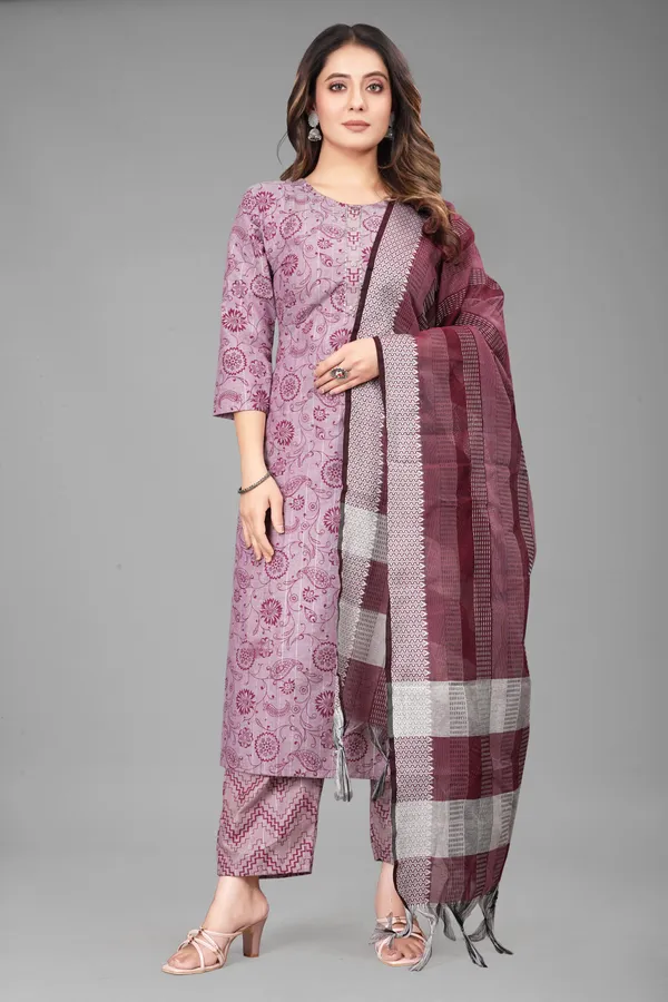 Floral_printed_cotton_kurta_,pant_with__dupatta_set
