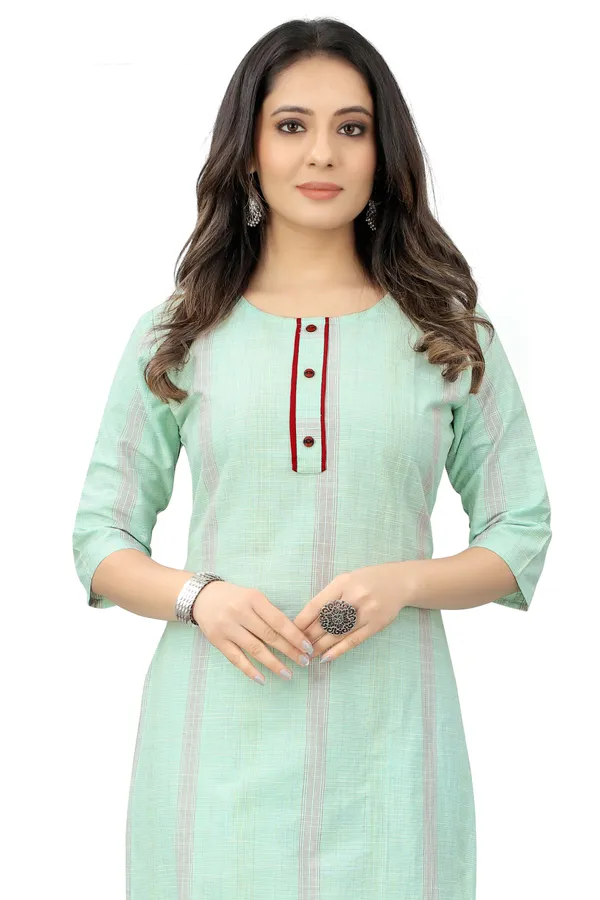 Light_Green_Cotton__Striped_Straight_Kurta