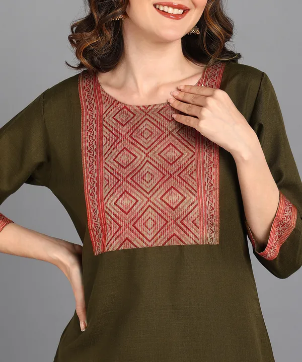 Multicolor_Cotton_Blend_Solid_Kurta_Pant_Dupatta_Set