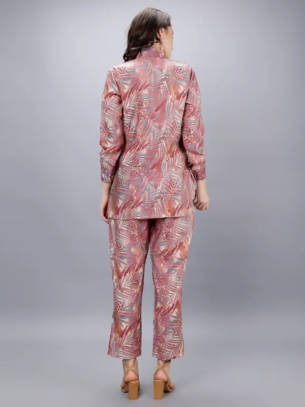 Peach_Modal_Fabric_Printed_Co-ords_for_Women