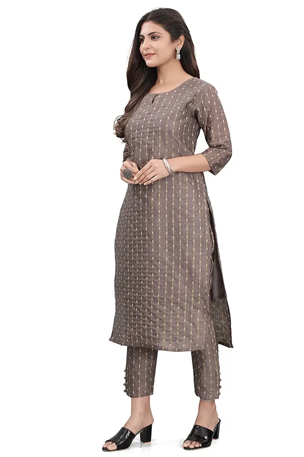 Brown_Party_Wear_&_Casual_Kurta_Pant_Dupatta_Set