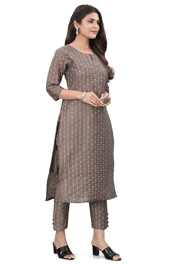 Brown_Party_Wear_&_Casual_Kurta_Pant_Dupatta_Set