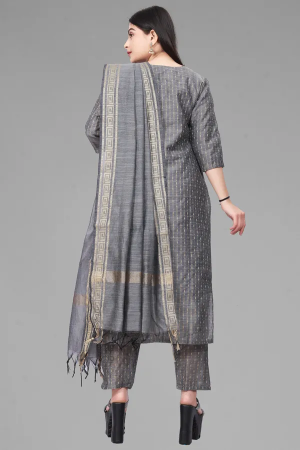 Grey_Party_Wear_&_Casual_Kurta_Pant_Dupatta_Set