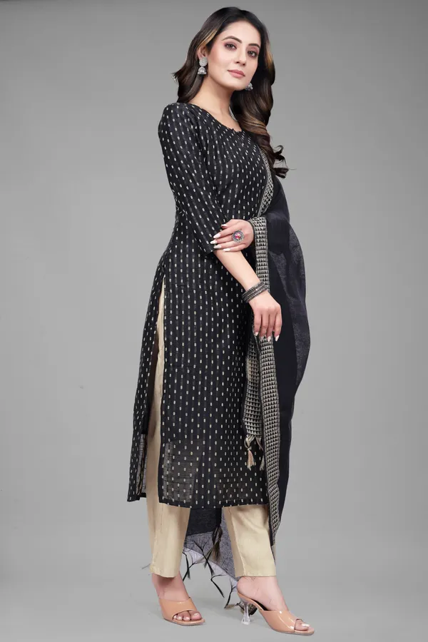 Black_Party_Wear_&_Casual_Kurta_Pant_Dupatta_Set