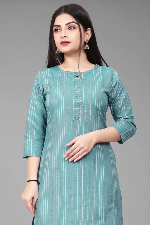 Blue_Cotton__Striped_Straight_Kurta