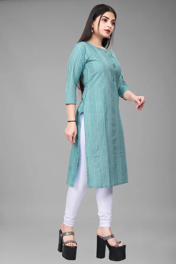 Blue_Cotton__Striped_Straight_Kurta