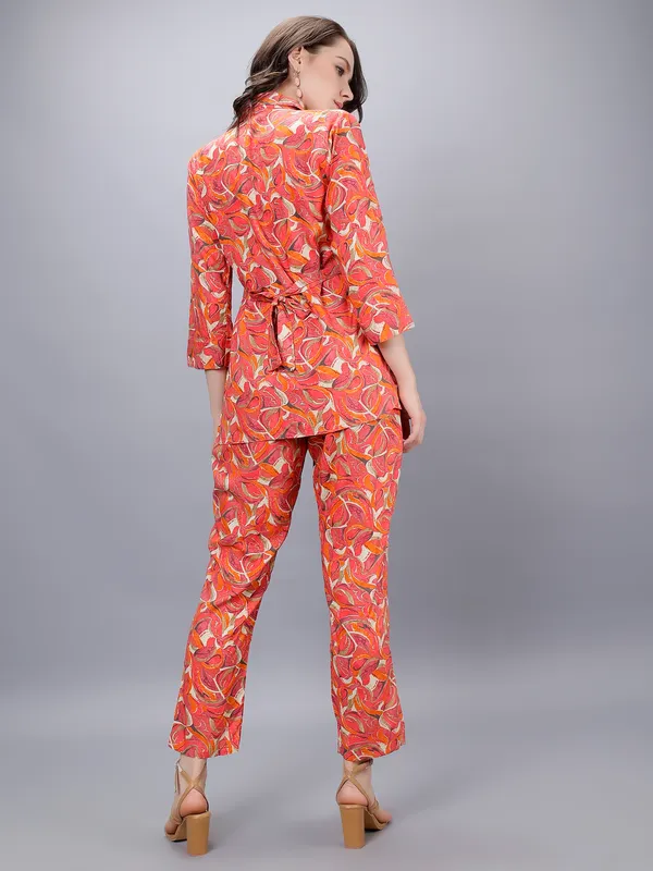 Orange_Modal_Fabric_Printed_Co-ords_for_Women