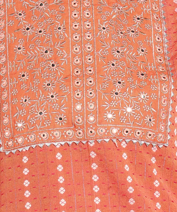 Readiprint_Orange_Blended_Straight_Fit_Kurta_&_Bottom