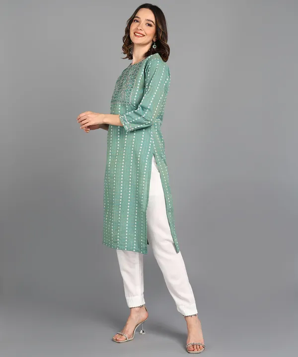 Readiprint_Orange_Blended_Straight_Fit_Kurta_&_Bottom