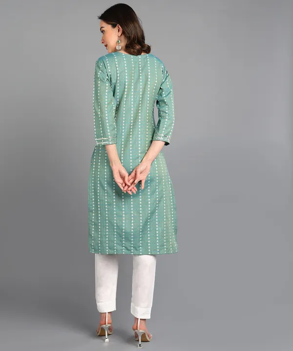 Readiprint_Orange_Blended_Straight_Fit_Kurta_&_Bottom