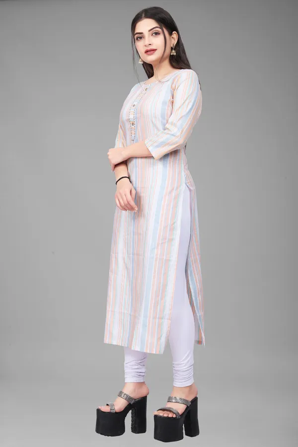 Orange_Cotton_Striped_Straight_Kurta