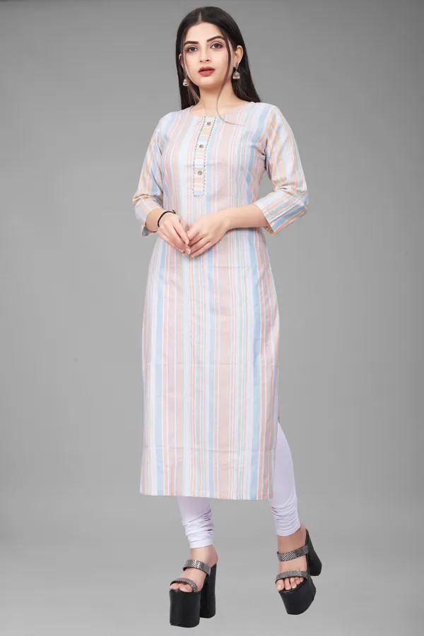Orange_Cotton_Striped_Straight_Kurta