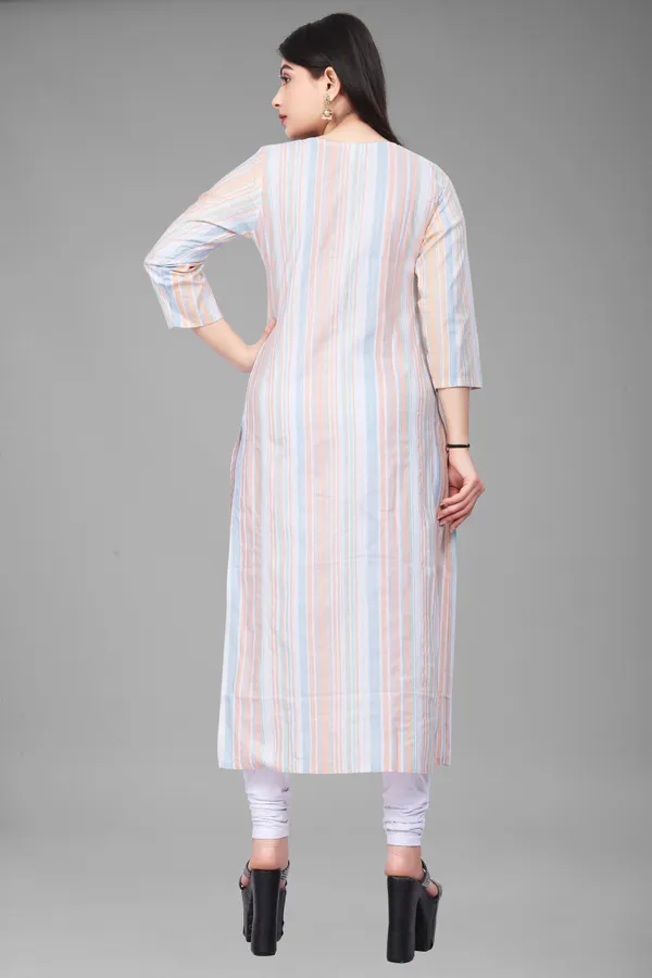 Orange_Cotton_Striped_Straight_Kurta