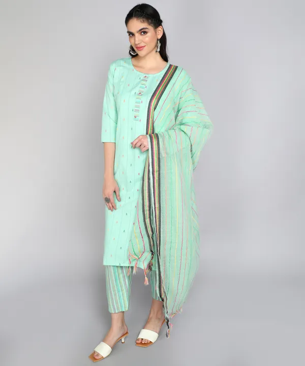 Women's_Pure_Cotton_Woven_designed_Kurta_and_pant_set_with_dupatta