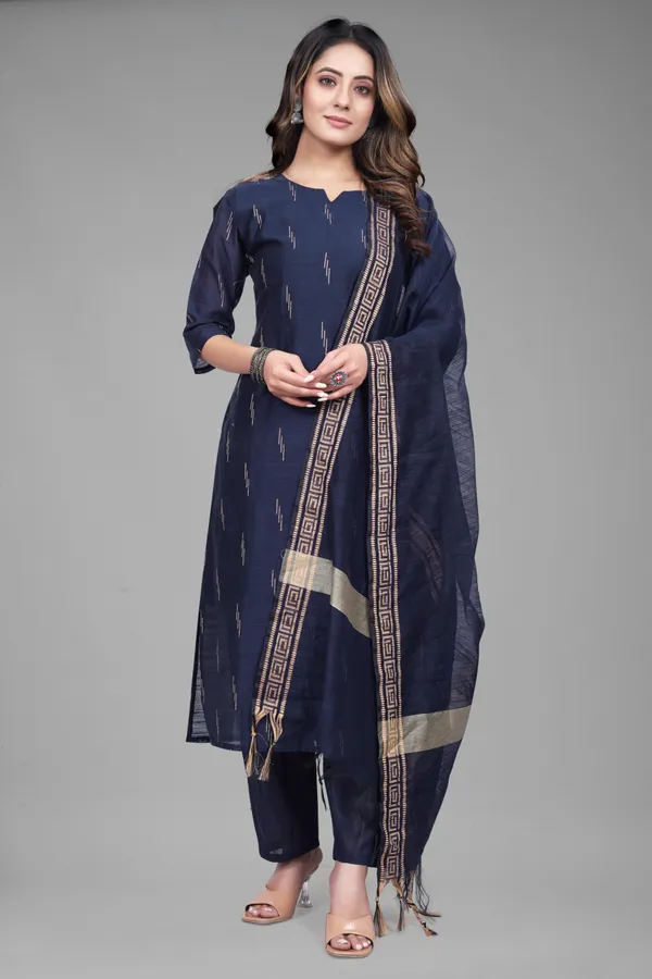 Blue_Party_Wear_&_Casual_Kurta_Pant_Dupatta_Set