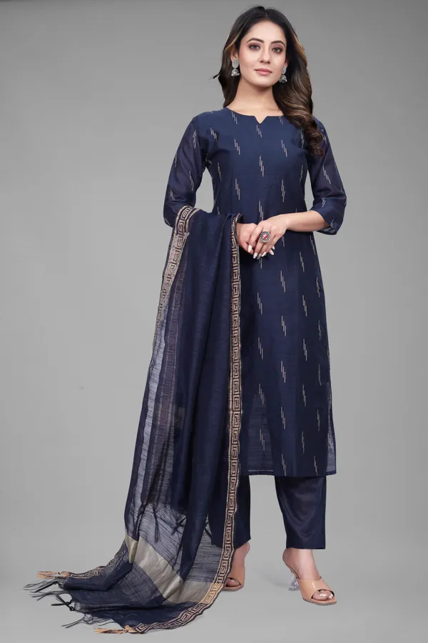 Blue_Party_Wear_&_Casual_Kurta_Pant_Dupatta_Set