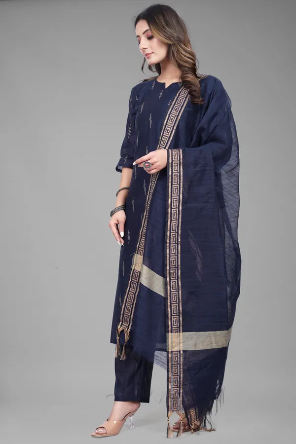 Blue_Party_Wear_&_Casual_Kurta_Pant_Dupatta_Set
