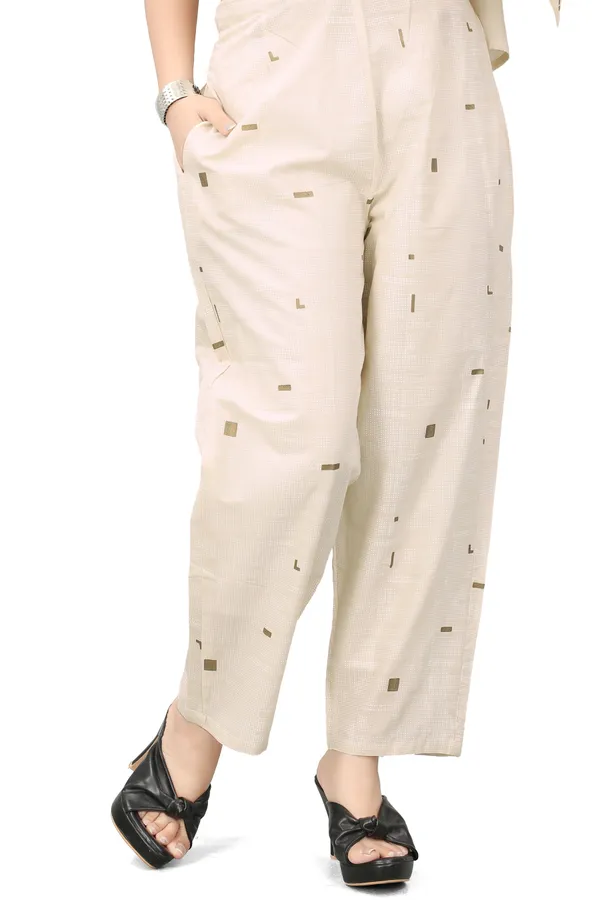 Gold_Cotton_floral_printed_Woven_Kurta_Pant__Set