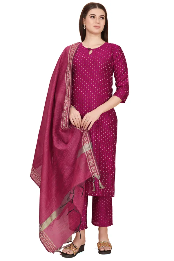 Pink_Party_Wear_&_Casual_Kurta_Pant_Dupatta_Set