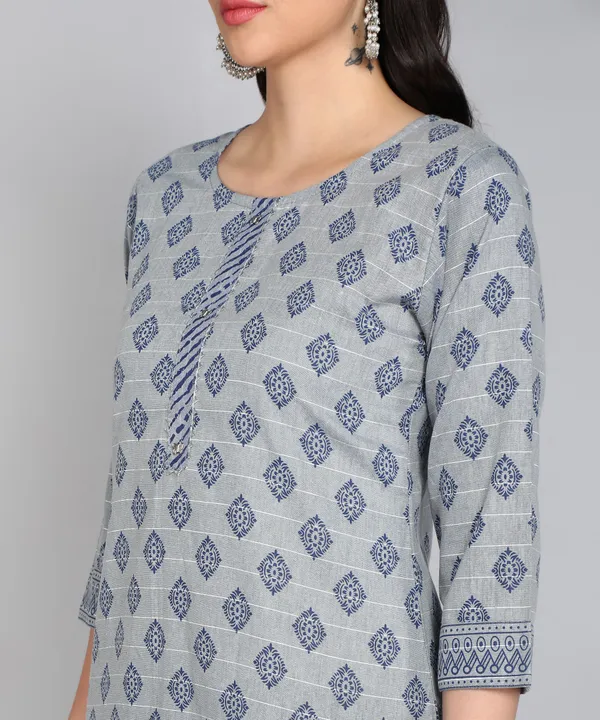 Blue_Pure_Cotton_Printed_Kurta_Pant_Dupatta_Set