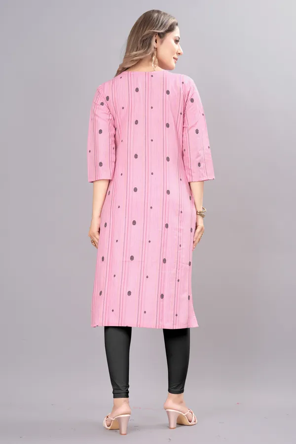 Pink_Cotton_Blend_Striped_Straight_Kurta