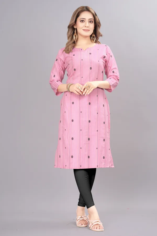 Pink_Cotton_Blend_Striped_Straight_Kurta