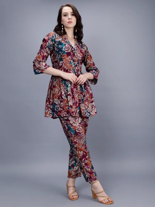 Purple_Modal_Fabric_Printed_Co-ords_for_Women