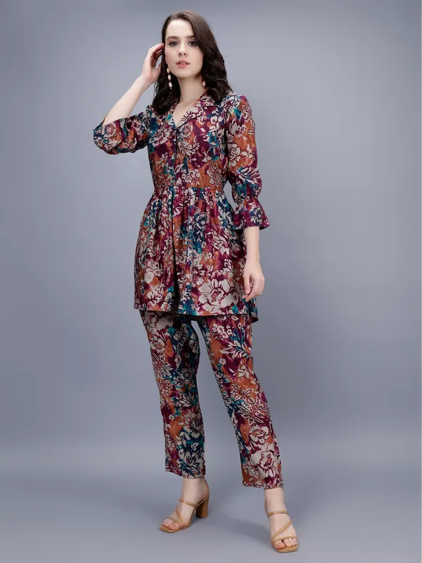 Purple_Modal_Fabric_Printed_Co-ords_for_Women