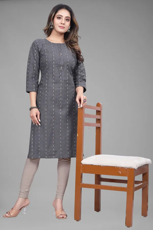 Grey_Cotton_Striped_Straight_Kurta
