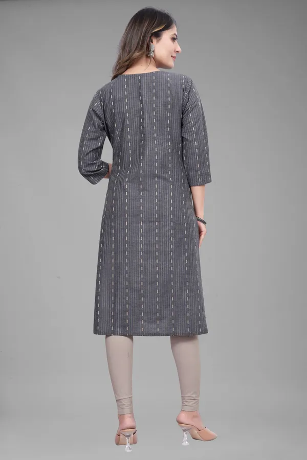 Grey_Cotton_Striped_Straight_Kurta