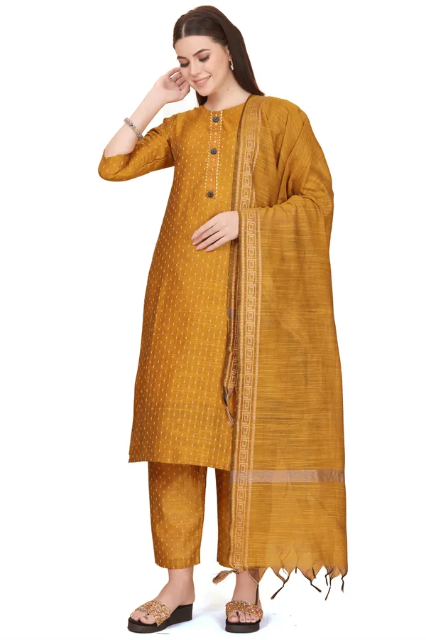 Yellow_Party_Wear_&_Casual_Kurta_Pant_Dupatta_Set