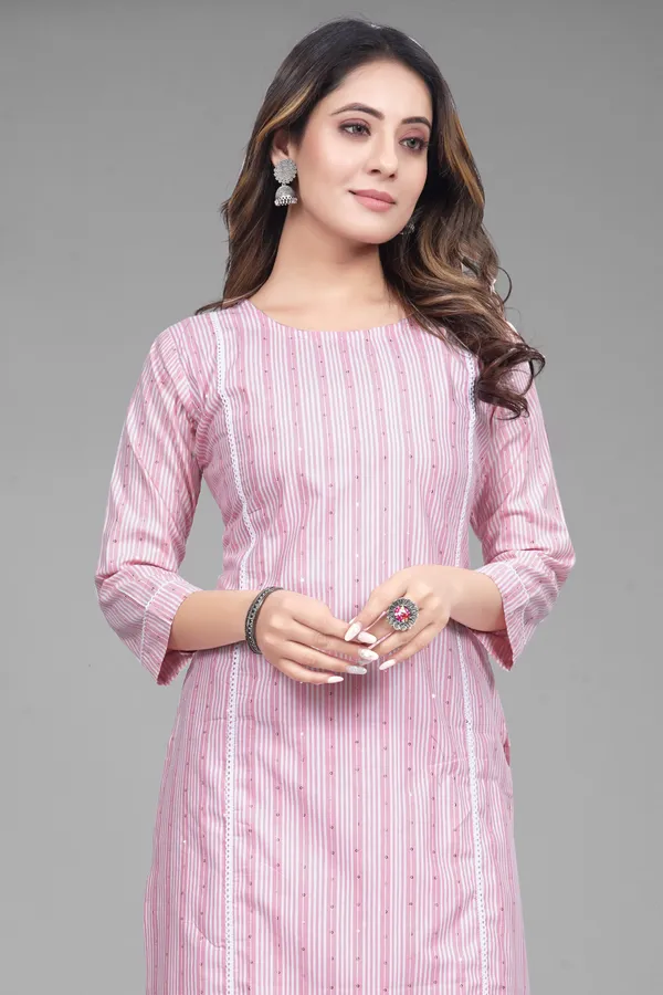 Pink_Cotton__Striped_Straight_Kurta