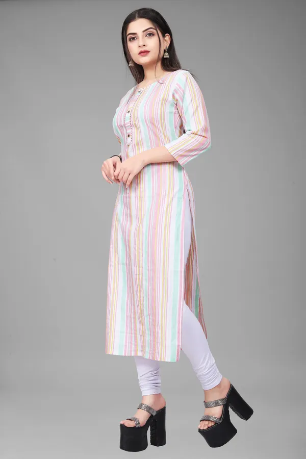 Pink_Cotton__Striped_Straight_Kurta
