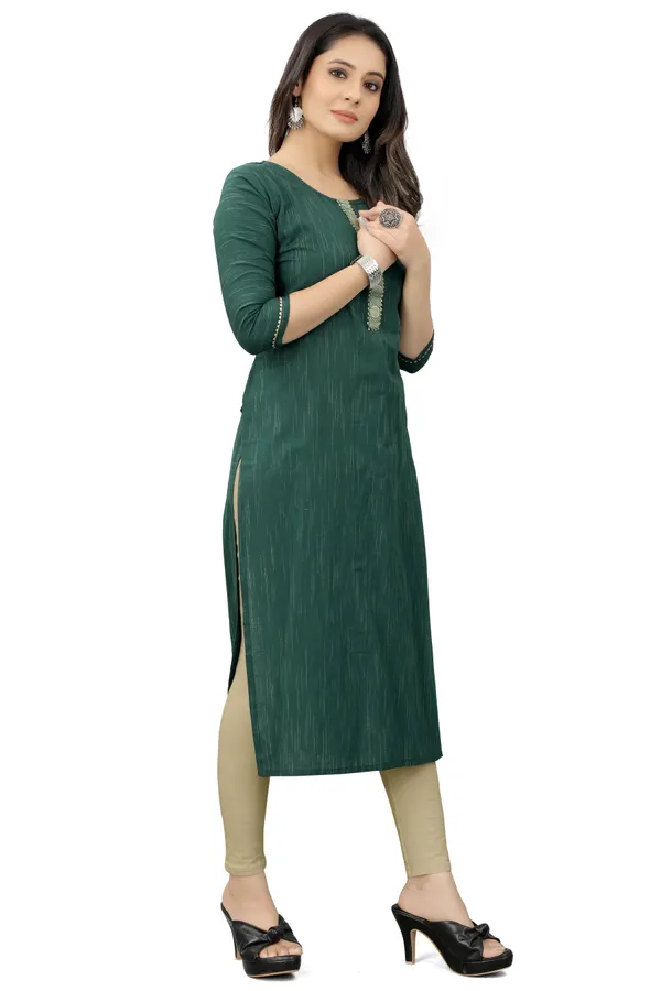 Green_Cotton__Striped_Straight_Kurta