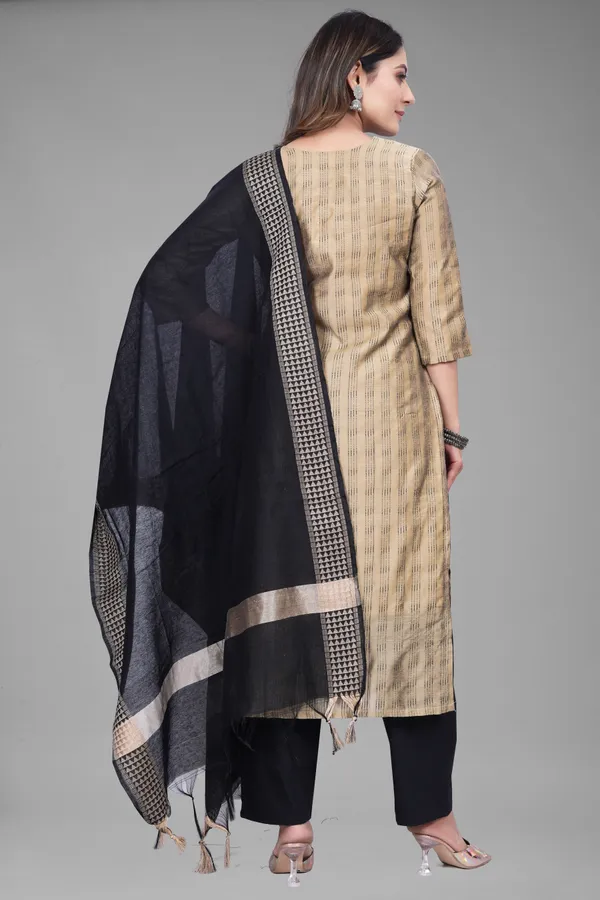 Gold_Party_Wear_&_Casual_Kurta_Pant_Dupatta_Set