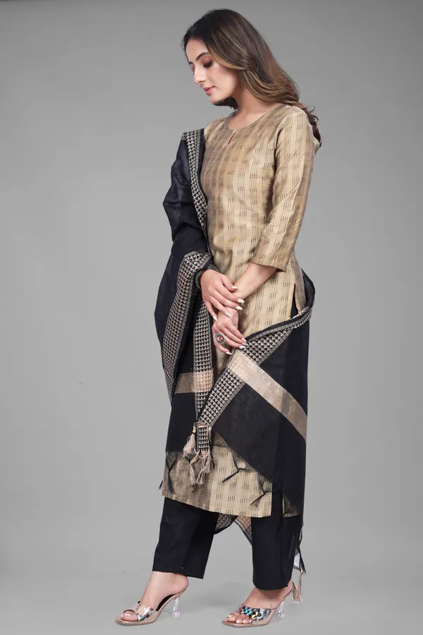 Gold_Party_Wear_&_Casual_Kurta_Pant_Dupatta_Set