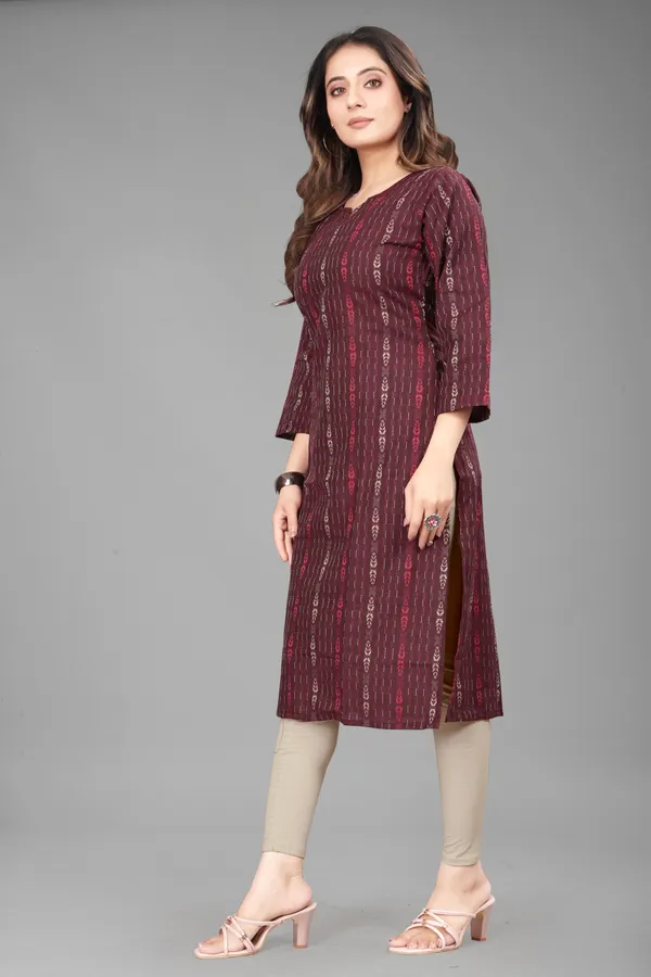 Purple_Cotton_Woven_Design_A-line_Kurta