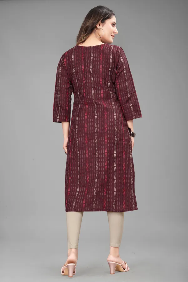 Purple_Cotton_Woven_Design_A-line_Kurta