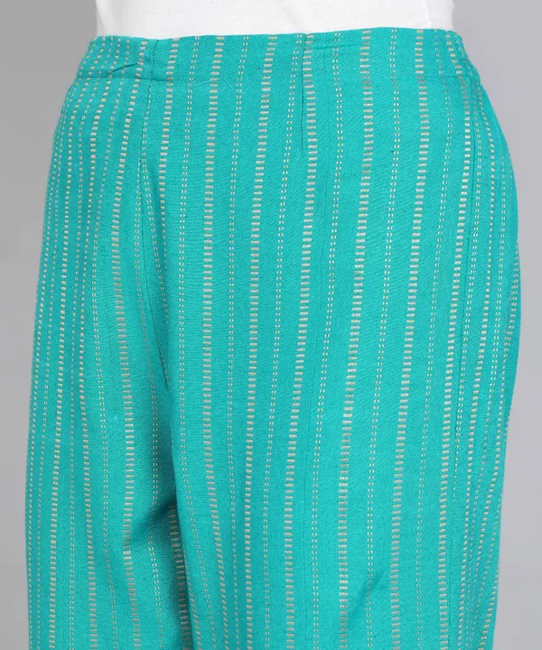 Green_Pure_Cotton_Solid_Kurta_Pant_Dupatta_Set