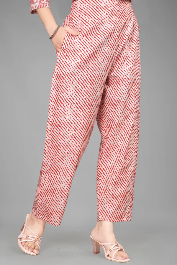 Red_Pure_Cotton_Printed_Kurta_Pant_Dupatta_Set