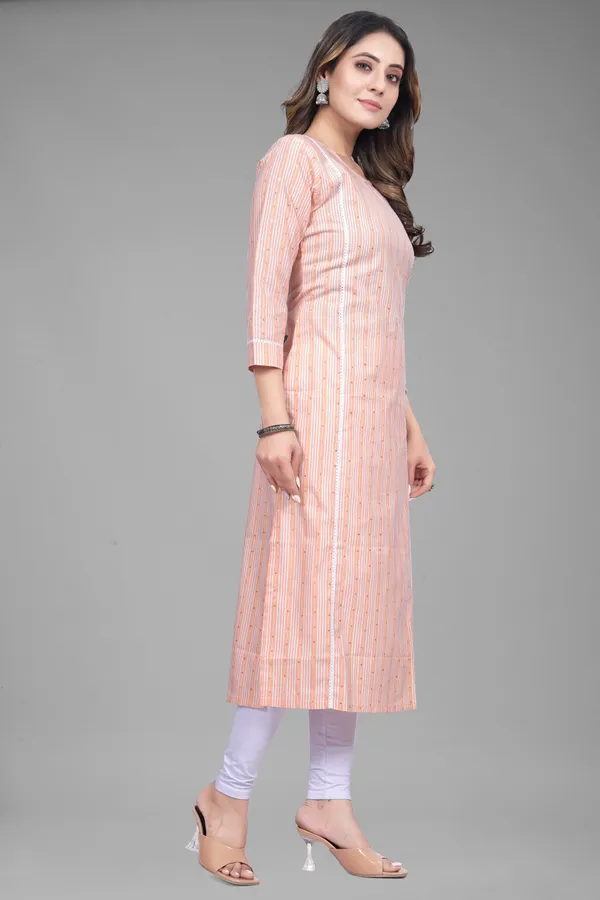 Orange_Cotton_Blend_Striped_Straight_Kurta