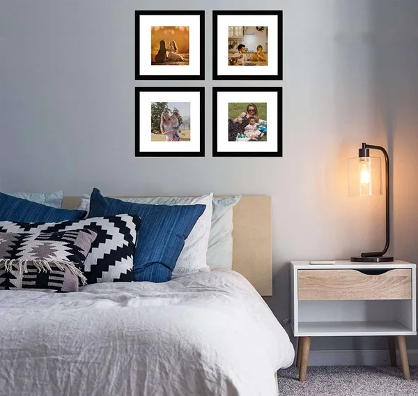 Black_Picture_Frame_For_Home_Decoration_4_pc_Set_8_x_8_Inch_-_BLack