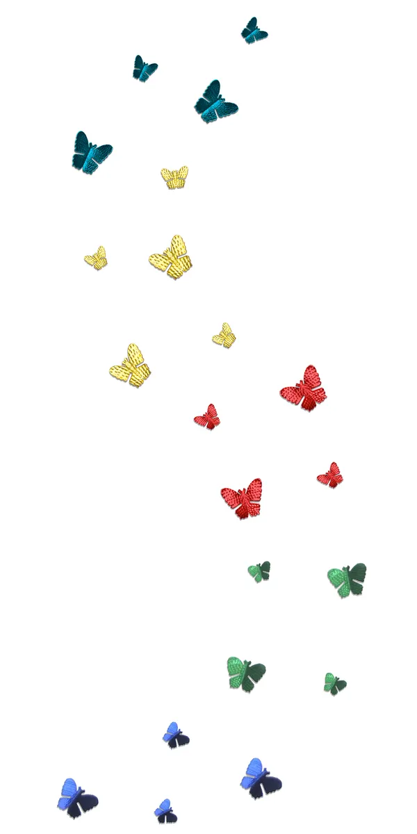 Multicolor_Brass_Butterfly_Wall_Art_set_of_24_pcs_by