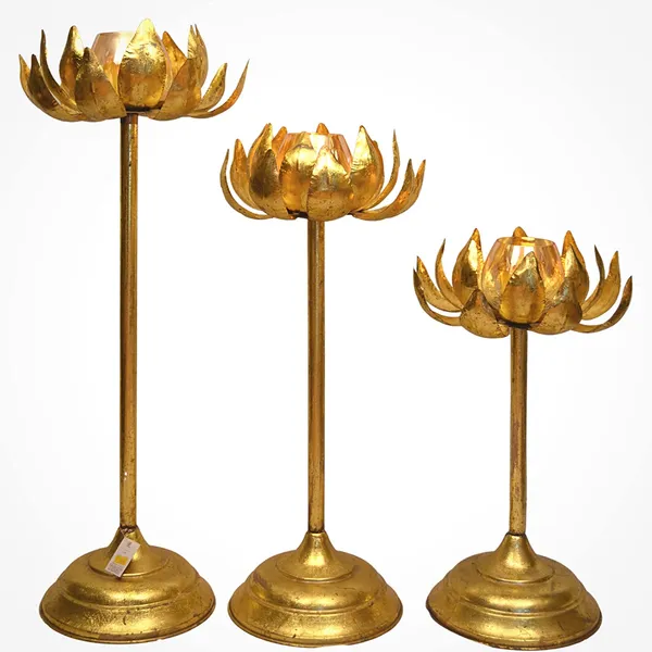 Golden_Pedistal_Sunflower_Candle_Holder_Set_of_3_pc_(18",_24",_36")